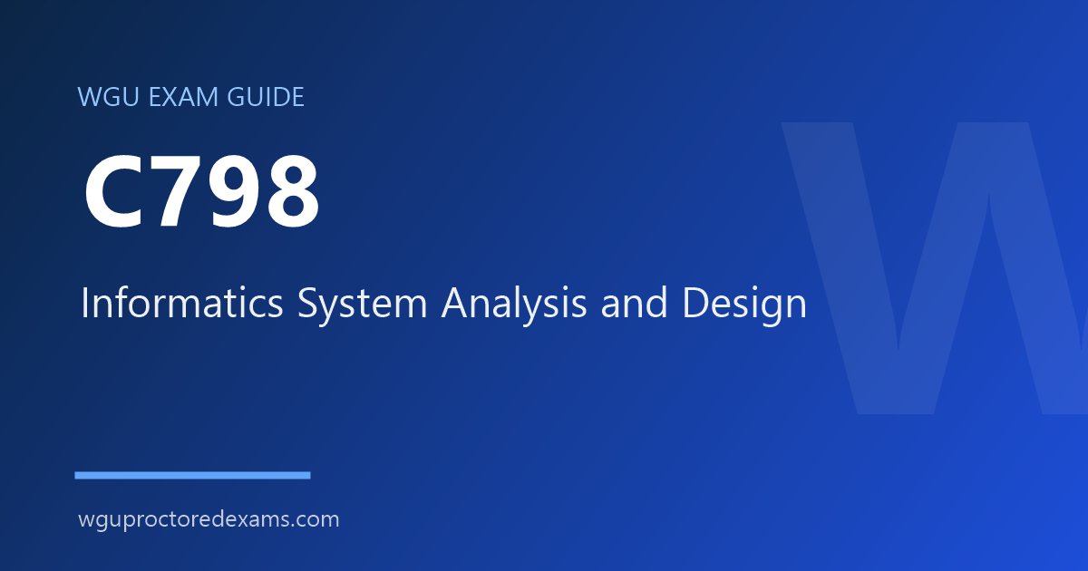 WGU C798 Informatics System Analysis and Design exam guide cover