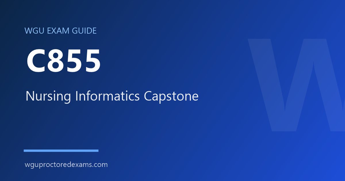 WGU C855 Nursing Informatics Capstone exam guide cover