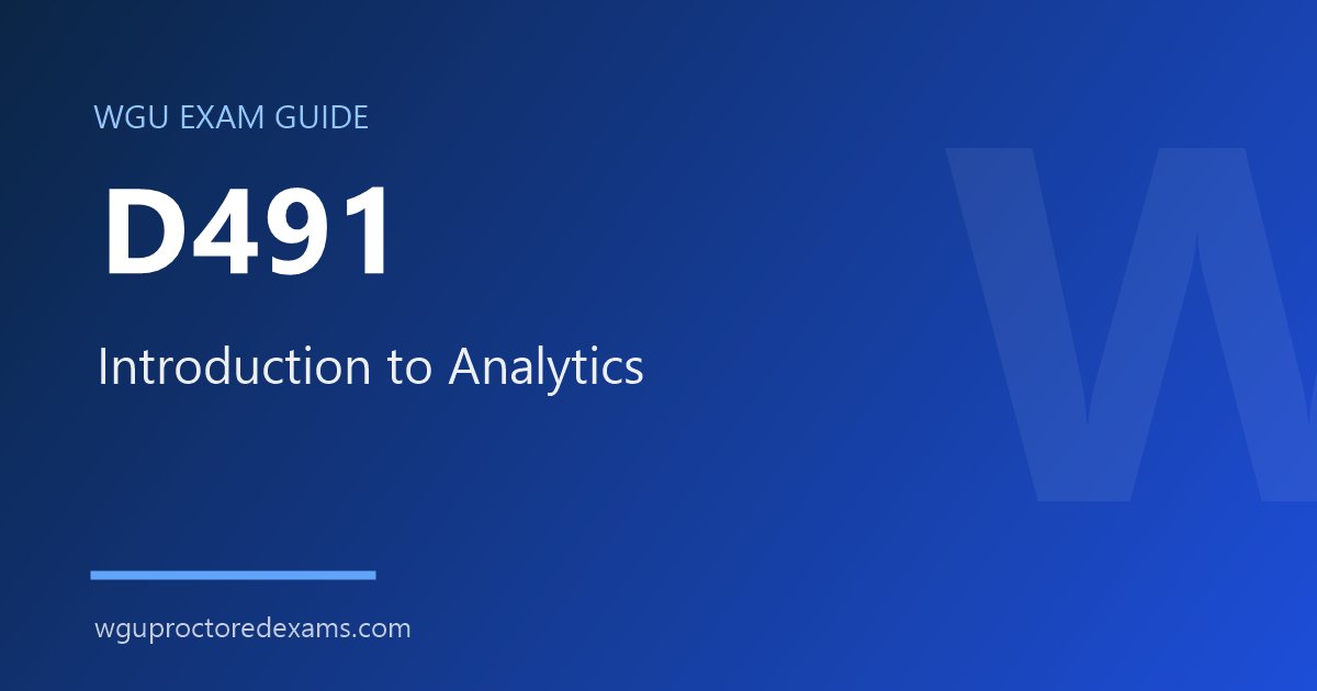 WGU D491 Introduction to Analytics exam guide cover