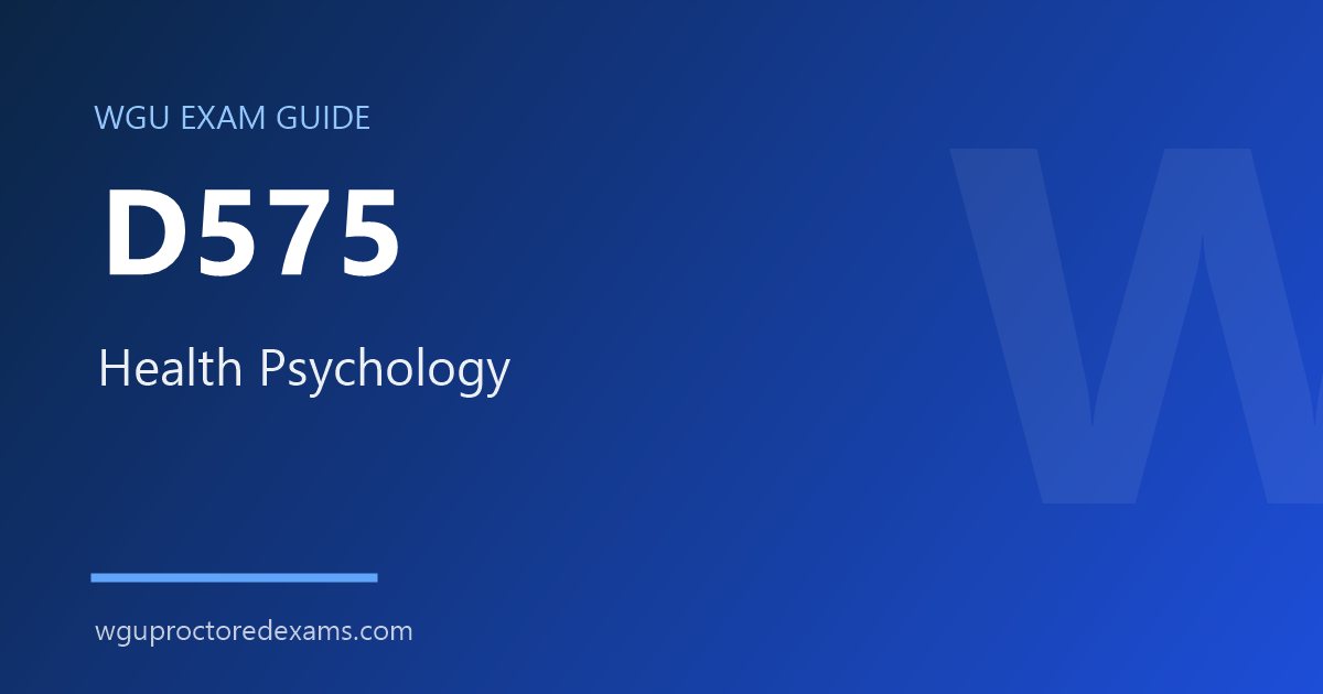 WGU D575 Health Psychology exam guide cover