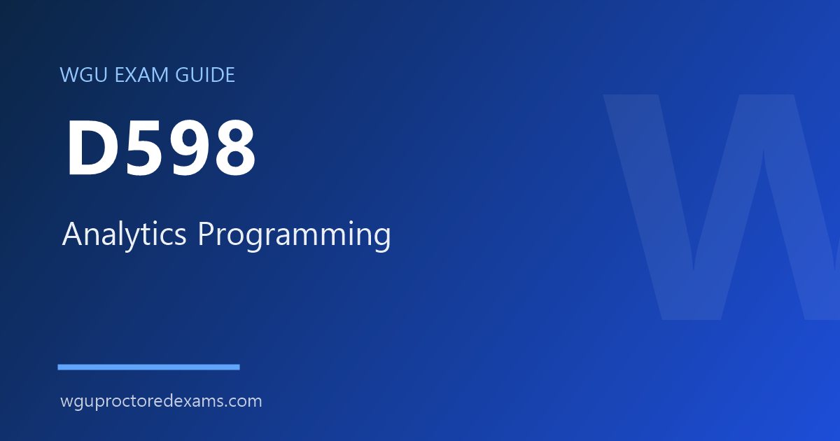 WGU D598 Analytics Programming exam guide cover
